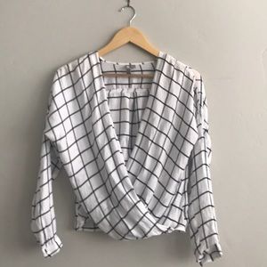 ASOS long sleeve wrap top